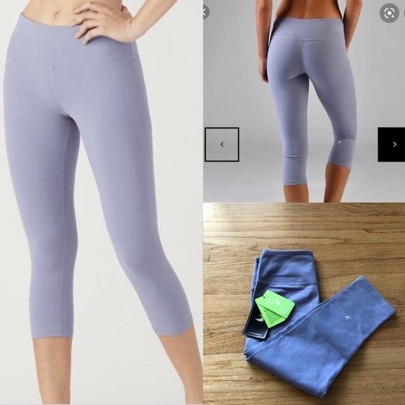 NEW Glyder Cropped Leggings Lavendar Size XS Buttery Soft Exercise Workout Pants - Picture 1 of 8